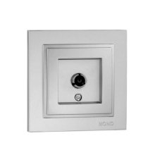 Розетка TV концевая с экраном Mono Electric Despina серебро 102-212105-138