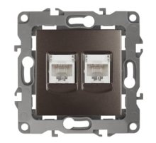 Розетка информационная двойная 2XRJ45 Эра 12-3108-13 Б0019355