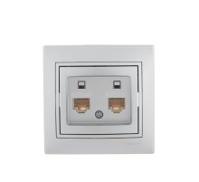 Розетка компьютерная двойная Lezard Mira 701-1010-141