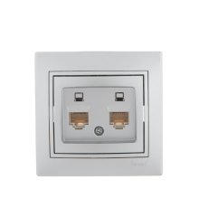 Розетка компьютерная двойная Lezard Mira 701-1010-141