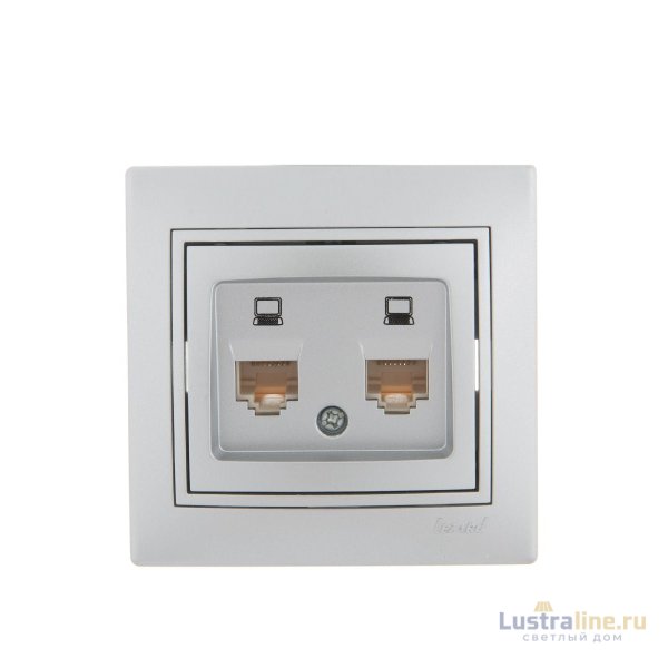 Розетка компьютерная двойная Lezard Mira 701-1010-141