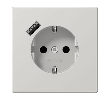 Розетка 2K+З USB Typ A Jung LS1520-18ALG