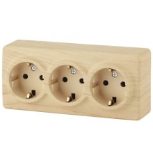 Розетка 3х2P+E Schuko со шторками ЭРА Эксперт 11-2209-11 Б0020705