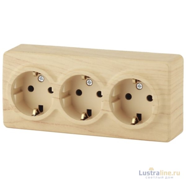 Розетка 3х2P+E Schuko со шторками ЭРА Эксперт 11-2209-11 Б0020705