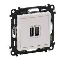 Розетка USB двойная Legrand Valena Life 240V/5V 1500mA белая 753412