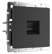 Розетка Werkel Ethernet RJ-45 черный матовый W1181008 4690389156946