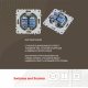 Розетка телефонная RJ11 + компьютерная RJ45 Arte Milano 206.44-1.silver