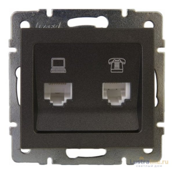 Розетка компьютер+телефон Lezard Rain 703-4188-143