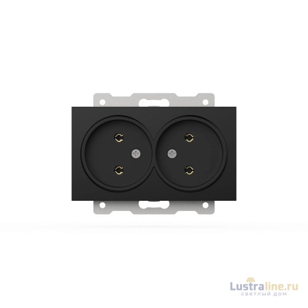Розетка двухместная без заземления ELBI Zena Vega 609-014800-908 Розетка двухместная без заземления ELBI Zena Vega 609-014800-908