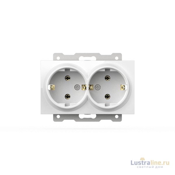 Розетка двухместная с заземлением ELBI Zena Vega 609-015600-907