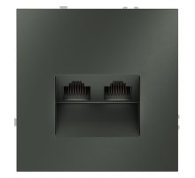 Розетка компьютерная двойная Voltum S70 VLS060206
