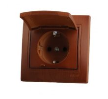 Розетка с/з с крышкой Lezard Mira 701-0801-123 Розетка с/з с крышкой Lezard Mira 701-0801-123