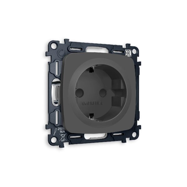 Комплект механизма розетки с/з со шторками Ambrella Volt Omega MO907010