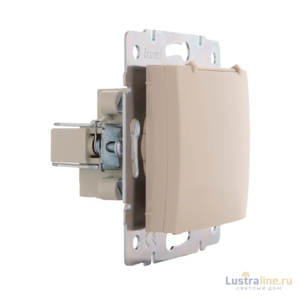 Розетка с/з с крышкой Lezard Karina 707-0388-123B