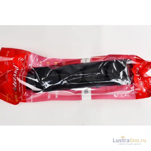 Розетка наружная четырехместная с заглушками Lezard Каучук 106-0400-0107/107