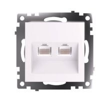 Розетка компьютерная 2-местная RJ-45 Stekker Катрин GLS00-7109-01 50003