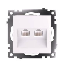 Розетка компьютерная 2-местная RJ-45 Stekker Катрин GLS00-7109-01 50003