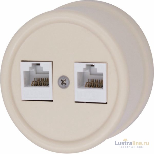Розетка RJ45 информационная двойная Bironi Лизетта B1-302-24