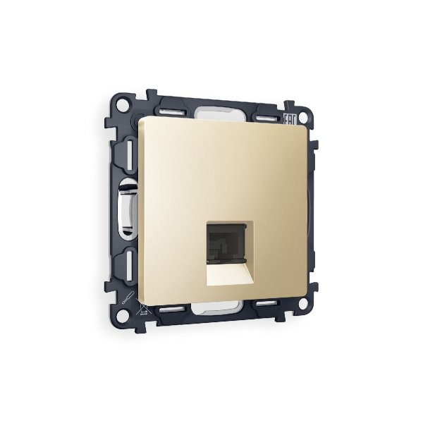 Комплект механизма компьютерной розетки RJ-45(8P8C) CAT6 со шторкой Ambrella Volt Alfa MA612010