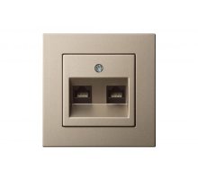 Розетка компьютерная двойная (2хRJ45) Liregus Epsilon 28-3162