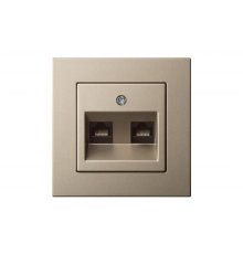 Розетка компьютерная двойная (2хRJ45) Liregus Epsilon 28-3162
