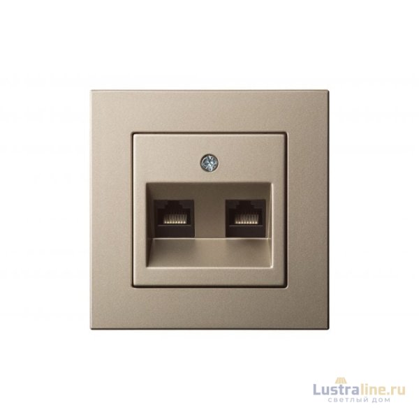 Розетка компьютерная двойная (2хRJ45) Liregus Epsilon 28-3162