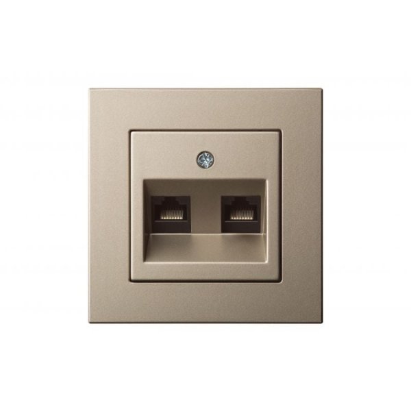 Розетка компьютерная двойная (2хRJ45) Liregus Epsilon 28-3162