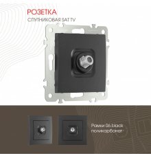 Розетка SAT TV Arte Milano 206.42-1.black