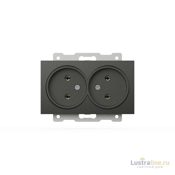 Розетка двухместная без заземления ELBI Zena Vega 609-011100-908