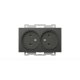 Розетка двухместная без заземления ELBI Zena Vega 609-011100-908