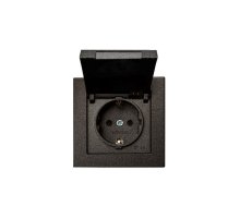 Розетка с заземлением и крышкой Liregus Epsilon 28-1065
