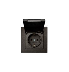 Розетка с заземлением и крышкой Liregus Epsilon 28-1065
