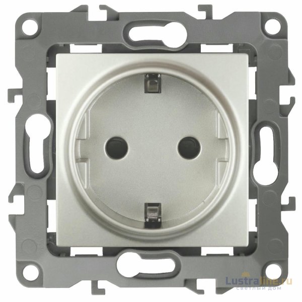Розетка 2P+E Schuko со шторками Эра 12-2102-15 Б0019326