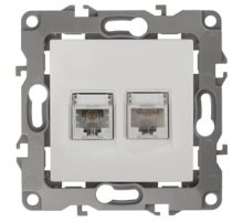 Розетка комбинированная RJ45+RJ11 Эра 12-3109-02 Б0018249