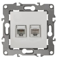Розетка комбинированная RJ45+RJ11 Эра 12-3109-02 Б0018249