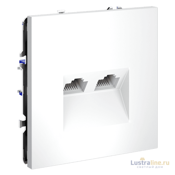 Розетка компьютерная двойная Voltum S70 VLS060202