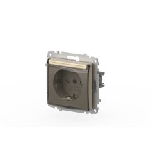 Розетка с крышкой, заземлением и защитой от детей ELBI Zena Vega 609-012500-219