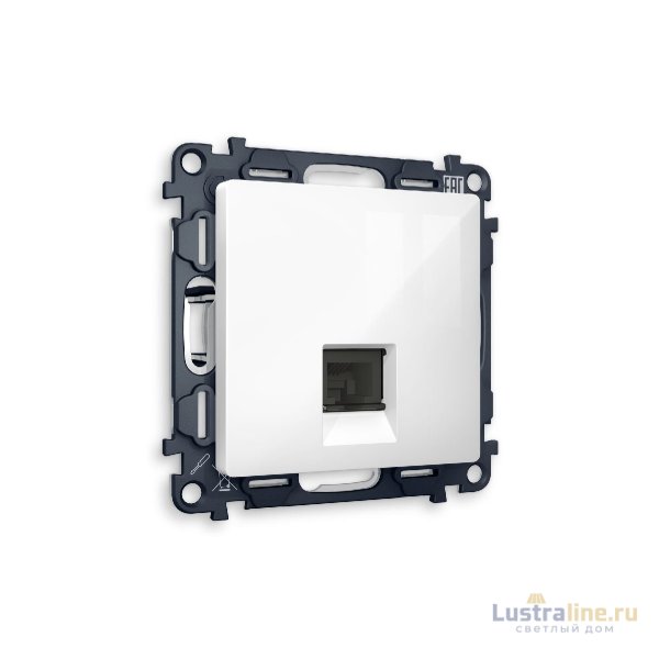 Комплект механизма компьютерной розетки RJ-45(8P8C) CAT6 со шторкой Ambrella Volt Alfa MA112010