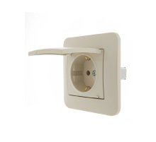 Розетка с/з с крышкой Lezard Karina 707-0388-123B