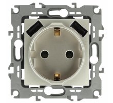 Розетка 2P+E со шторками и 2xUSB Эра 14-4109-04 Б0047870