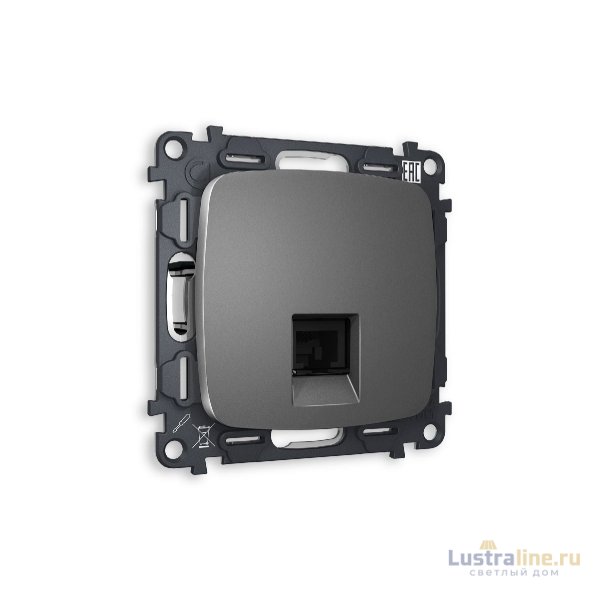 Комплект механизма телефонной розетки RJ-11(4P4C) со шторкой Ambrella Volt Omega MO662030 Комплект механизма телефонной розетки RJ-11(4P4C) со шторкой Ambrella Volt Omega MO662030