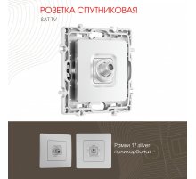 Розетка спутниковая SAT TV Arte Milano 217.42-1.silver