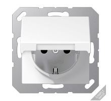 Розетка 2K+З cо шторками и крышкой Jung A1521BFKIKLANM Розетка 2K+З cо шторками и крышкой Jung A1521BFKIKLANM