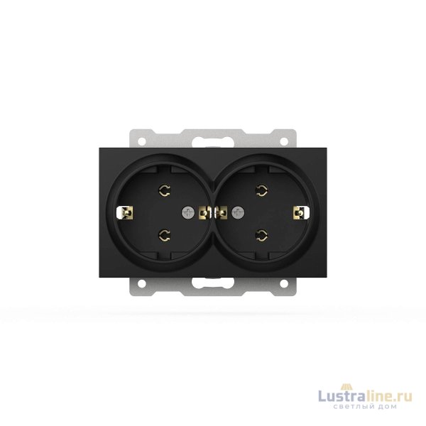 Розетка двухместная с заземлением ELBI Zena Vega 609-014800-907 Розетка двухместная с заземлением ELBI Zena Vega 609-014800-907