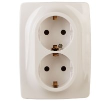 Розетка 2x2P+E Schuko Эра 12-2006-02 Б0038809