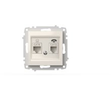 Розетка компьютерная + TF. (Cat 6) ELBI Zena Vega 609-010200-249