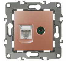 Розетка комбинированная RJ45+TV Эра 12-3110-14 Б0027449