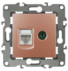 Розетка комбинированная RJ45+TV Эра 12-3110-14 Б0027449