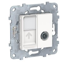 Розетка TV одиночная + RJ45 Schneider Electric Unica New NU547018