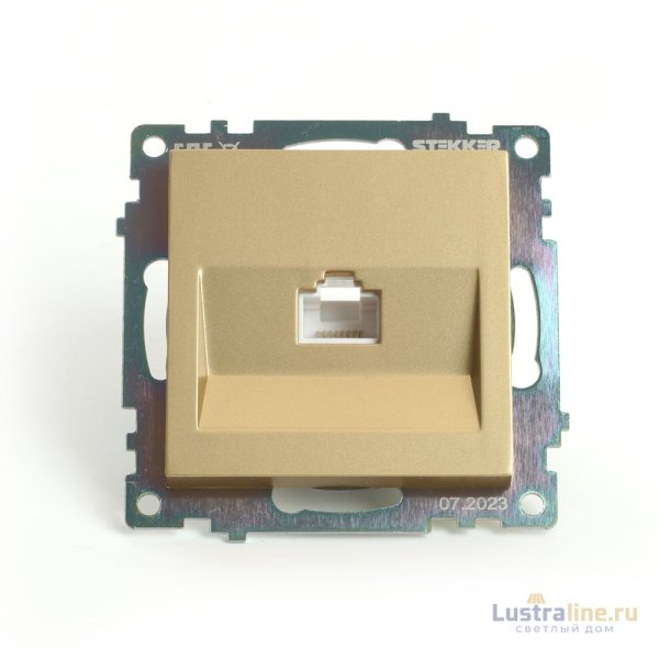 Розетка компьютерная 1-местная RJ-45 Stekker Катрин GLS00-7107-08 49227